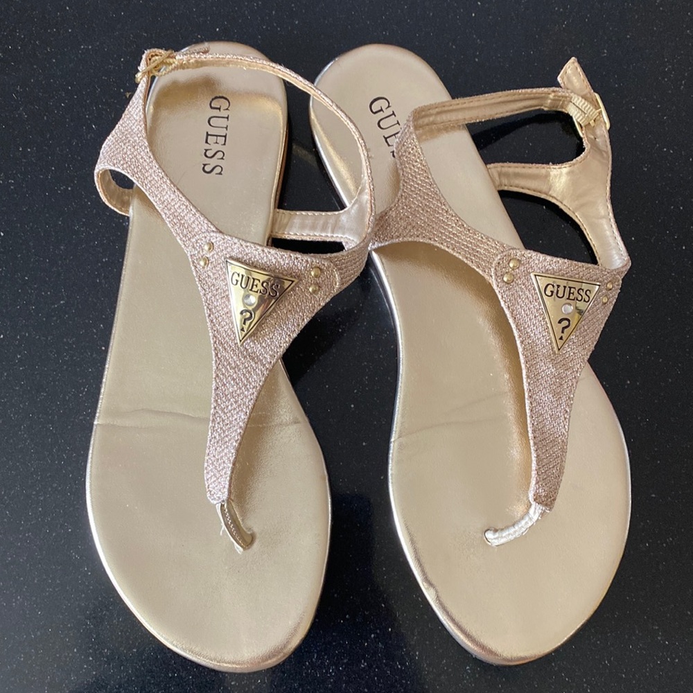 Guess gold sandals